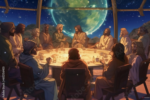 Jesus at Holy Supper © Arcanjo