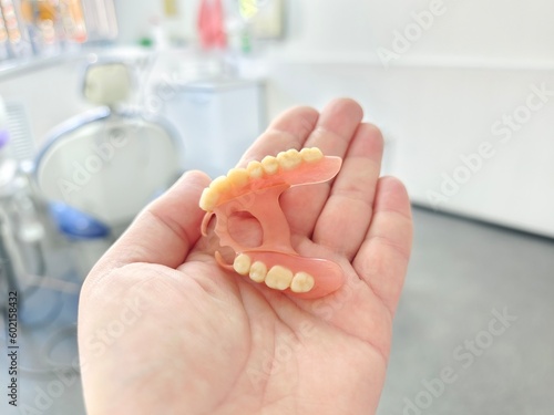 combined removable denture based on acetone and acrylic