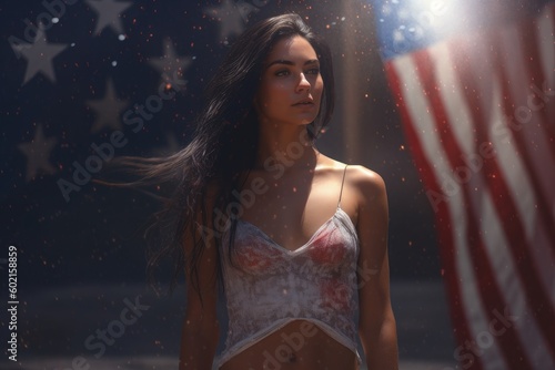 Happy 4th of July. Independence Day of the United States of America, USA. A federal holiday in the United States commemorating the Declaration of Independence. Generative AI