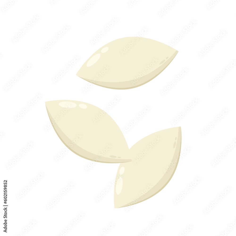 Fish balls on white background. Street Asian food. Vector illustration. Fish balls isolated vector.