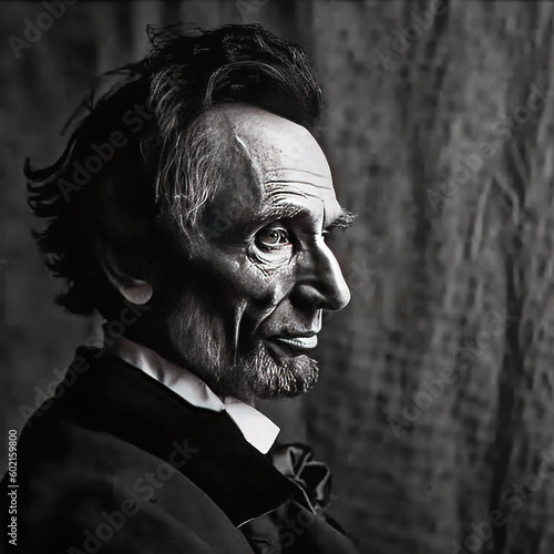 A portrait of Abraham Lincoln - generative AI photo