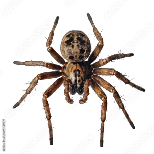 Fototapeta na wymiar A close up of a spider  isolated on a transparent background PNG  Generative Ai