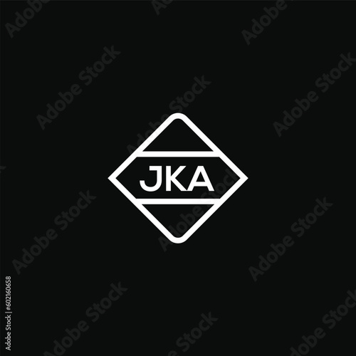 jka letter design for logo and icon.jka monogram logo.vector illustration with black background. photo