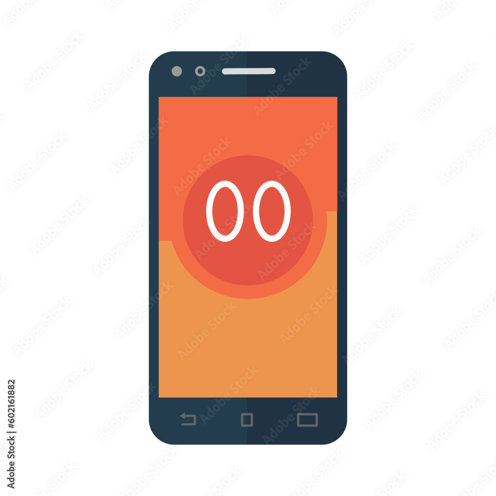 Smartphone icon in flat technique vector illustration Smartphone icon in flat technique vector illustration