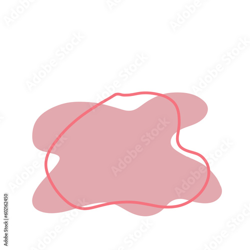 Pink doodle blobdecoration