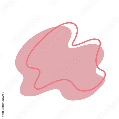 Pink blob doodle decoration