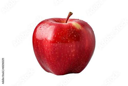 a red apple on Transparent background Generative AI