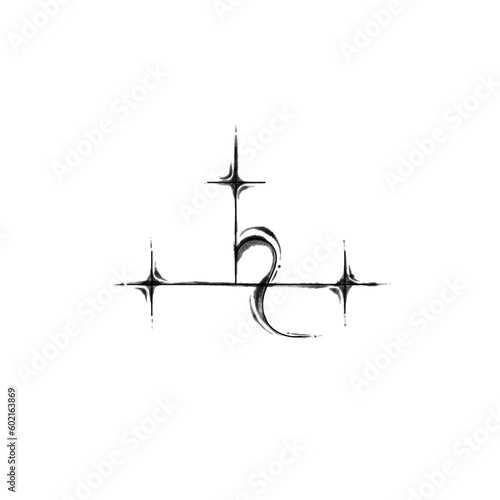 lilith sigil symbol watercolor style vector design tattoo art