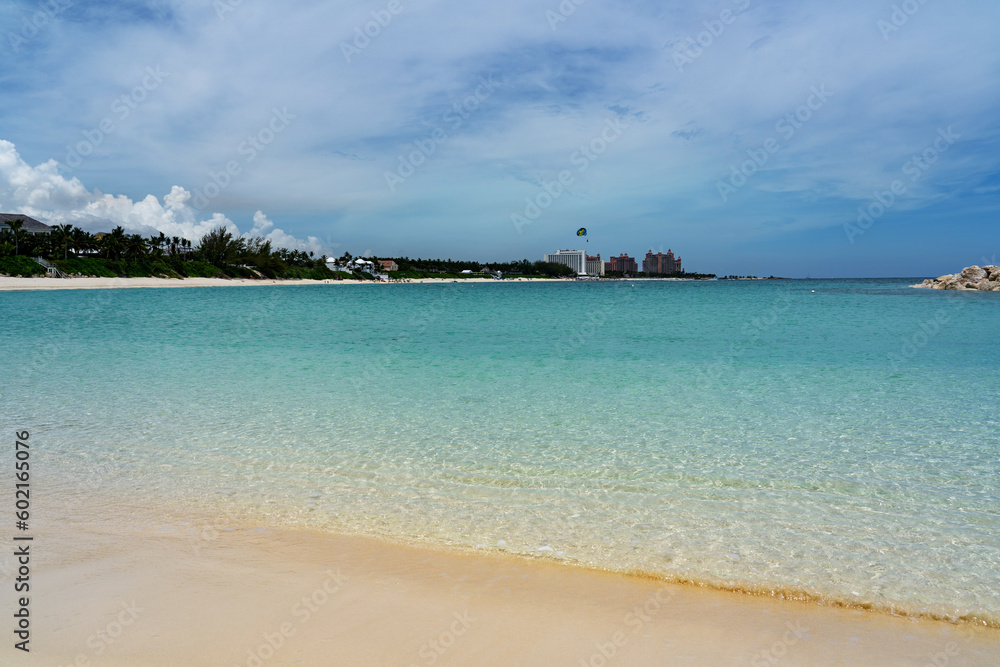 Sandy Beach on the Paradise Island, Bahama