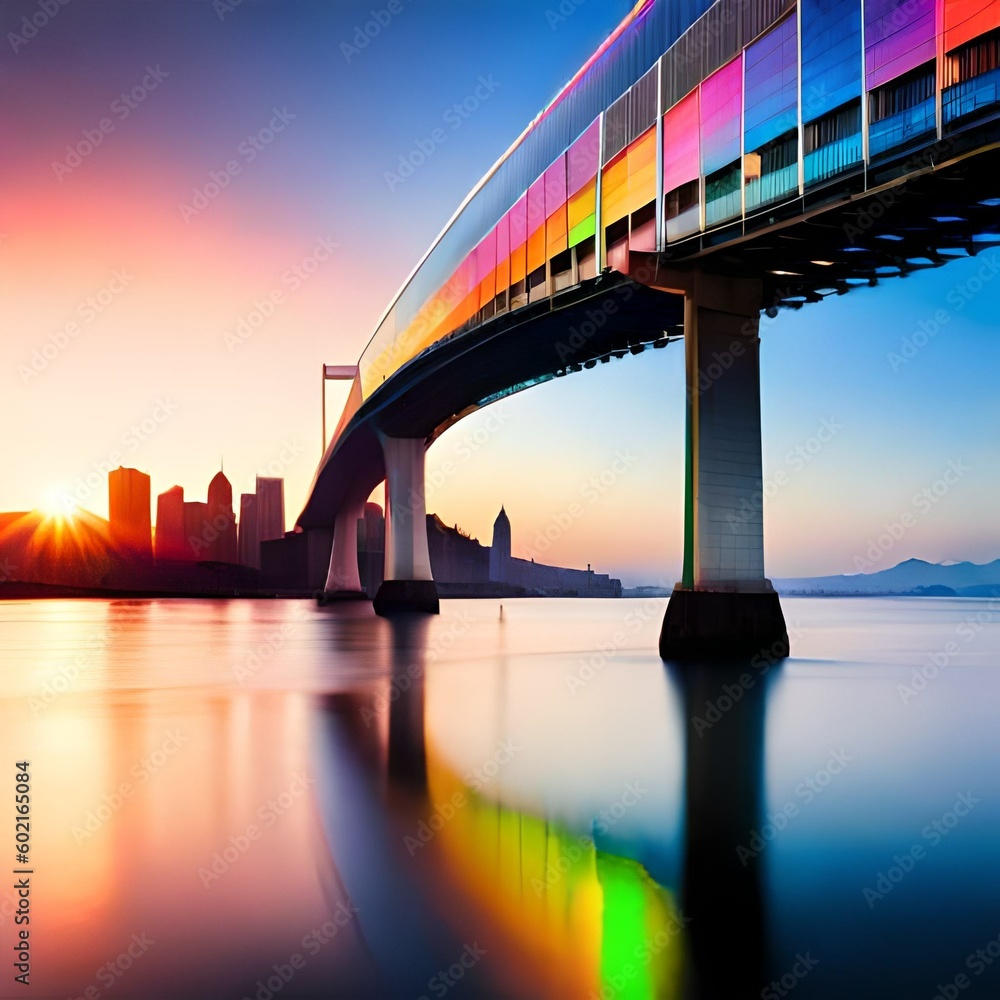 Obraz premium city harbour bridge