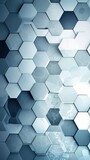 Blue and white hexagonal patterned background with repeating hexagons