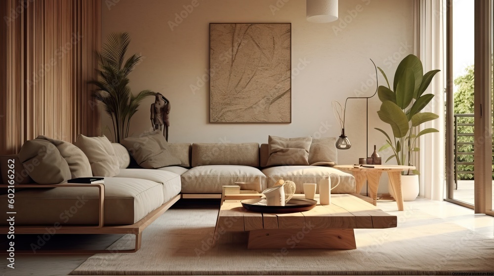 Cozy living room with natural lighting and comfortable furniture Cozy living room with natural lighting and comfortable furniture