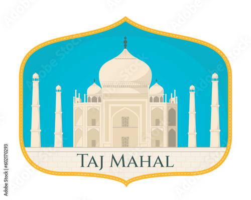 Taj Mahal the Landmark of India Illustration