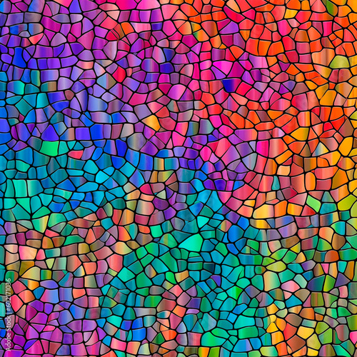 Background consisting of bright mosaics. High quality illustration Generative AI