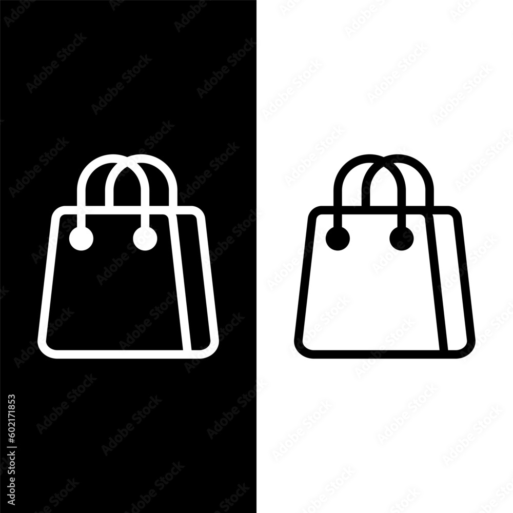black and white shopping bag icon black and white shopping bag icon