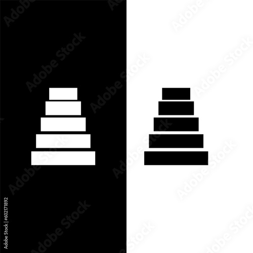black and white stairs icon
