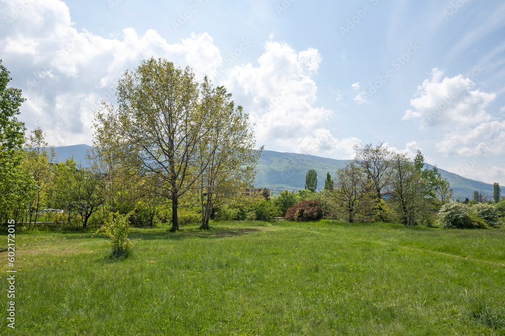 Spring view of South Park in city of Sofia, Bulgaria