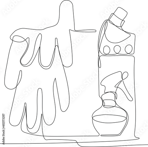 Home cleaning service landing page design concept, illustration of janitors with cleaning tools. Vector illustration