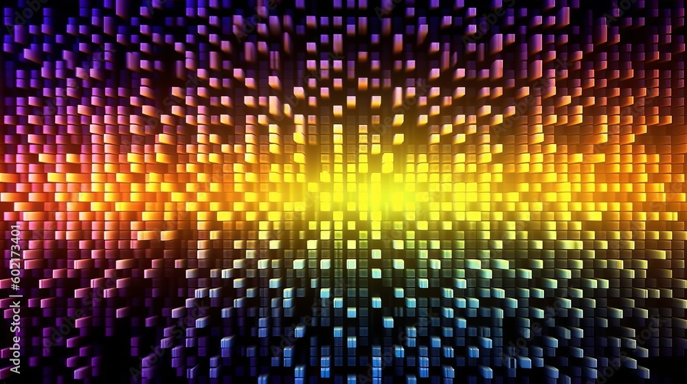 Obraz premium A vibrant square patterned background. Generative ai