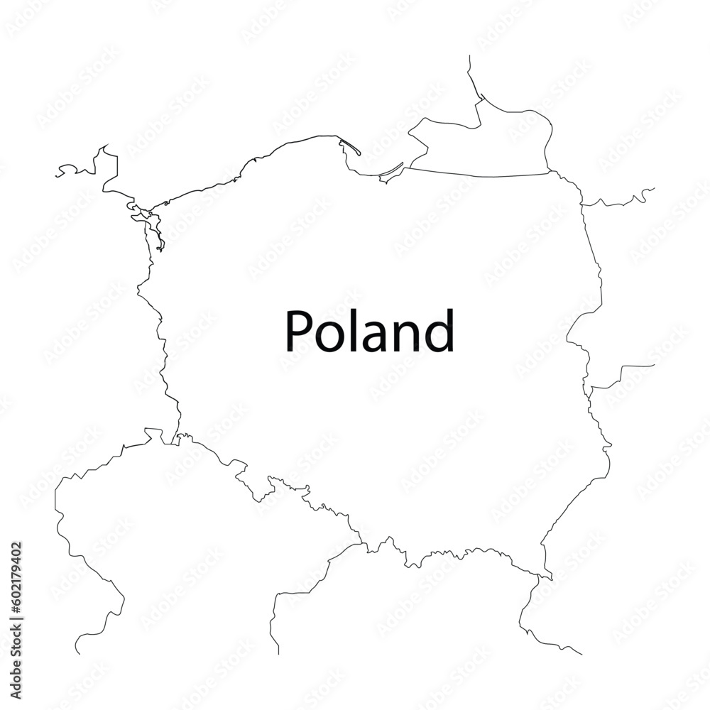 poland map icon vector