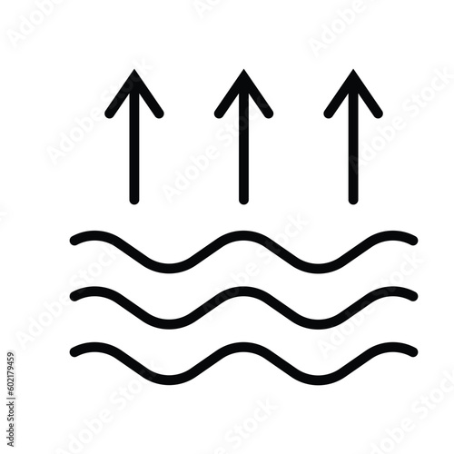 evaporating water icon vector
