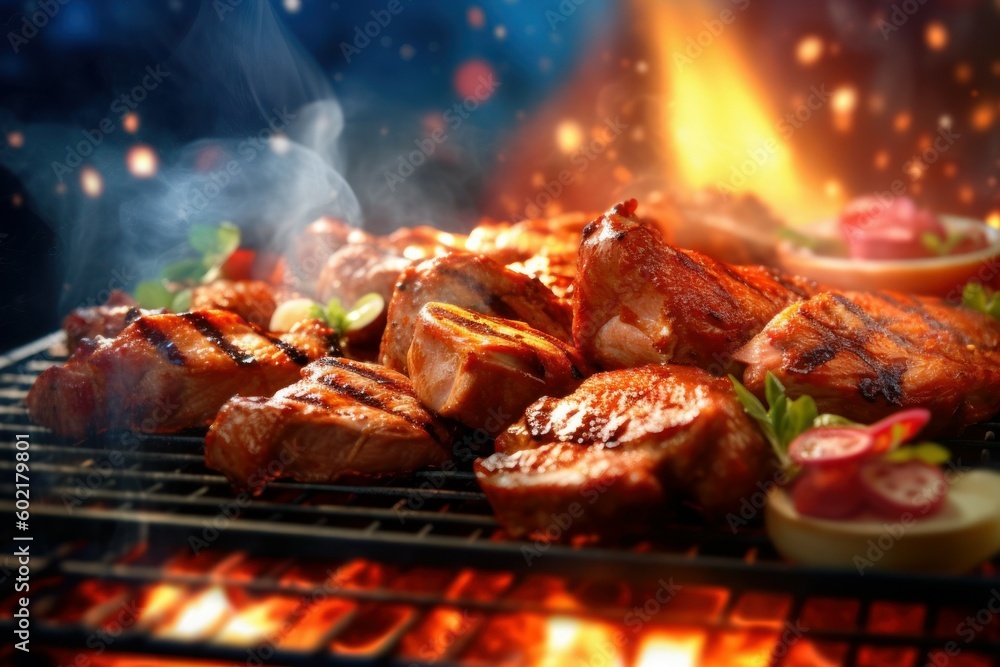 Juicy appetizing steak, selective focus. AI generated, human enhanced Juicy appetizing steak, selective focus. AI generated, human enhanced
