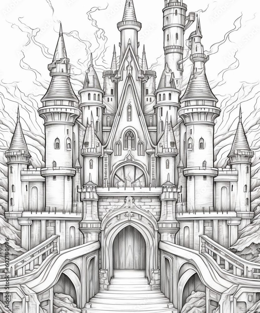 Magical Castles Coloring Pages