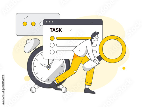 Job Interview People Flat Vector Concept Operation Hand Drawn Illustration
