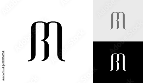 Letter BM initial monogram logo design