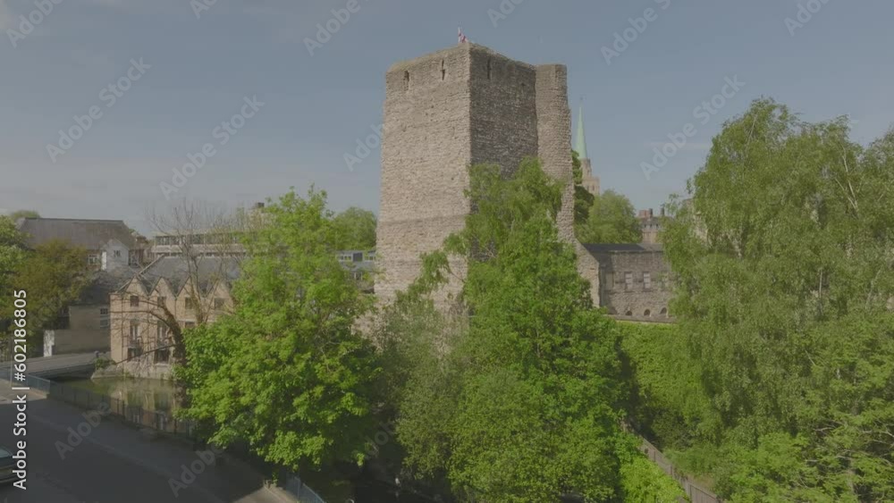 Slow rise of Saint George's Tower in Oxford England Slow rise of Saint George's Tower in Oxford England