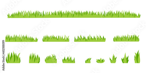 illustration of a grass or bush isolated in white background