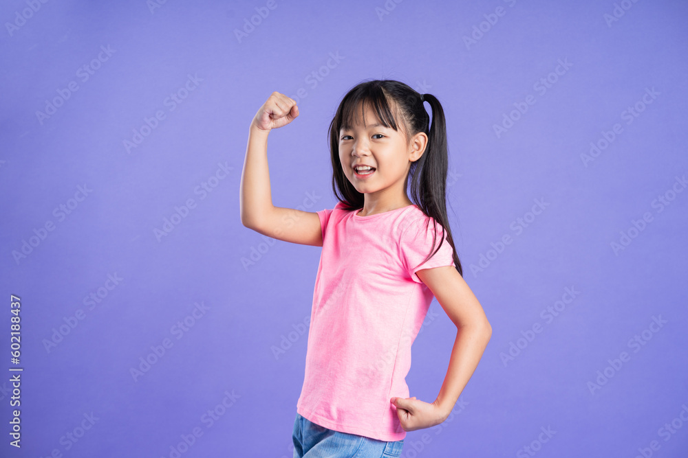 beautiful asian girl portrait posing on purple background beautiful asian girl portrait posing on purple background