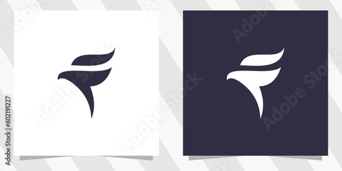 letter f with falcon logo photo