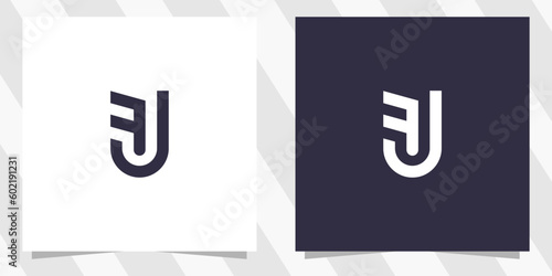 letter jf fj logo design