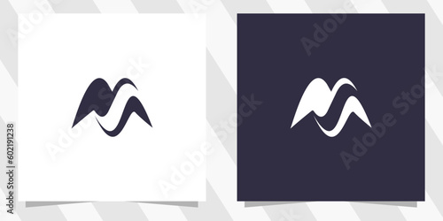 Schilderij op canvas letter ms sm logo design