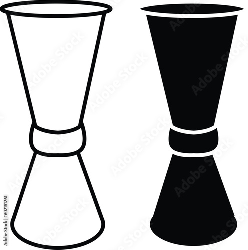 bar jigger icon on white background. bar jigger line sign. flat style.