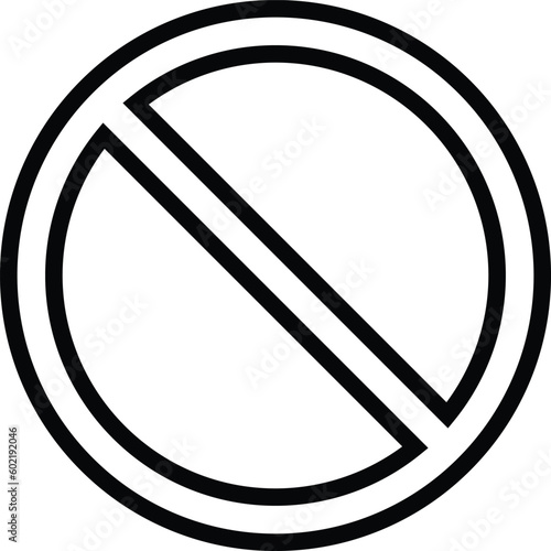 prohibition circle icon . ban circle icon . restricted icon . vector illustration