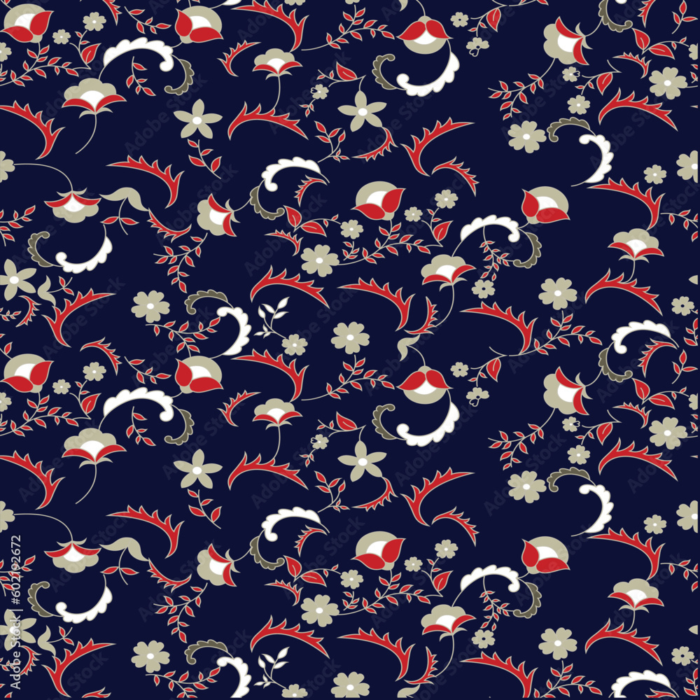 seamless cute floral flower design pattern on background seamless cute floral flower design pattern on background