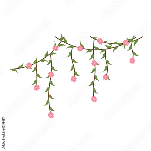 Dangling Flowers Illustration