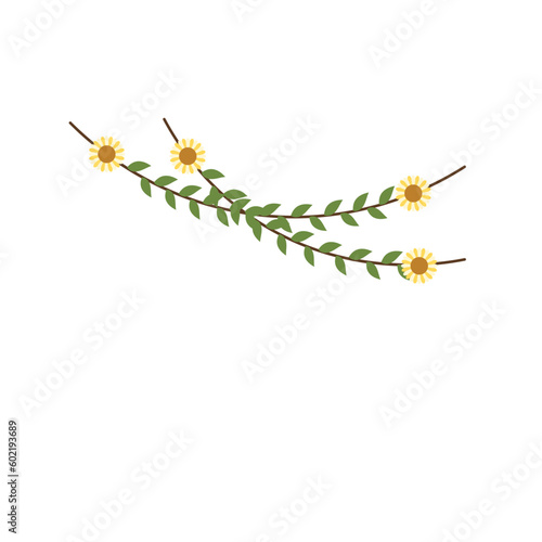 Dangling Flowers Illustration