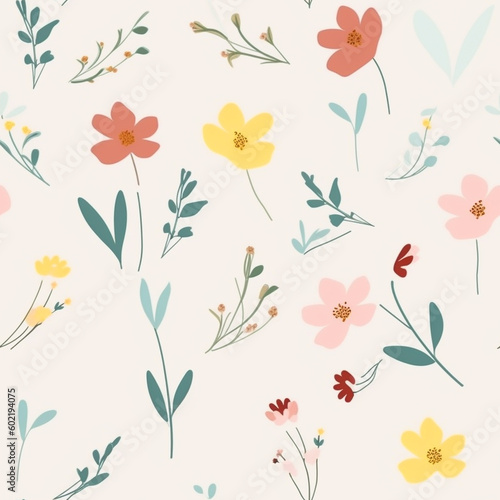 A floral pattern - created with Generative AI technology © Ricardo Costa