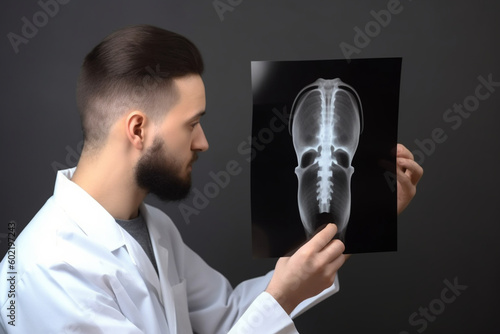 doctor looking at x ray