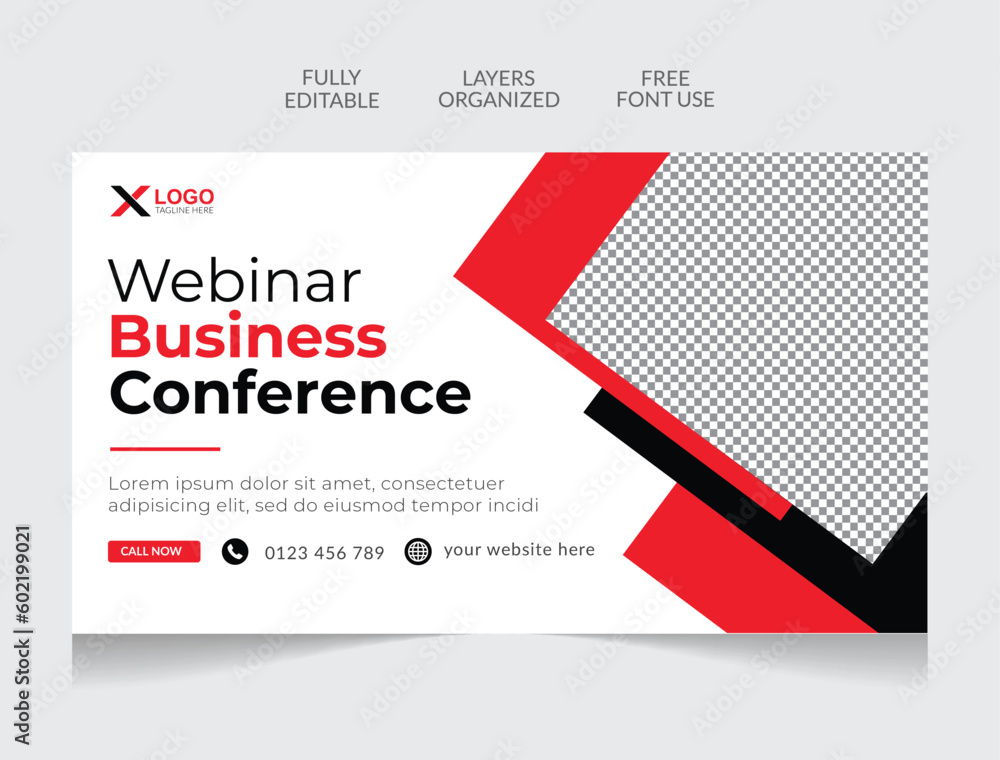 Creative and modern business web banner and youtube thumbnail template