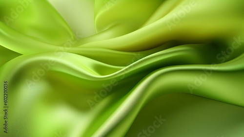 Smooth lime green honorable influencing silk establishment. Creative resource, AI Generated