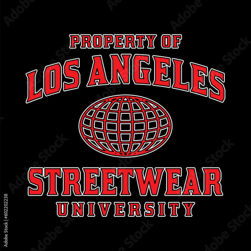 Los Angeles y2k streetwear vintage style colorful slogan quote vector icon illustration background. Suitable for tshirt, clothing, poster, banner, flyer, sticker