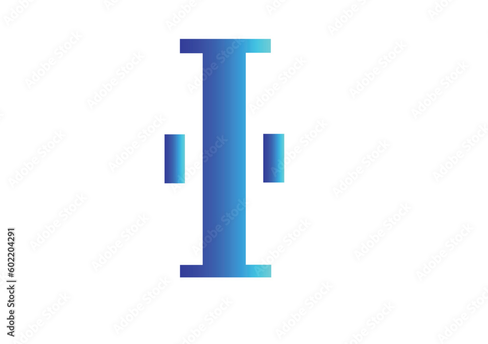 i letter shape logo design isolated on white i letter shape logo design isolated on white