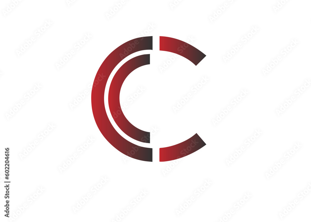 c letter shape logo design isolated on white c letter shape logo design isolated on white