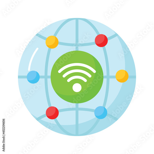 Beautifully designed vector of 5G technology signals in trendy style, premium icon photo