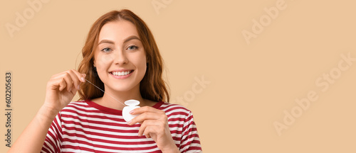 Beautiful young woman with ...