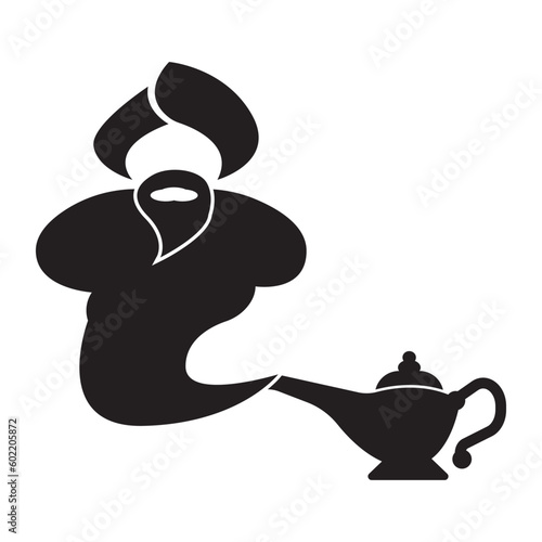 Genie symbol icon,logo illustration design template.